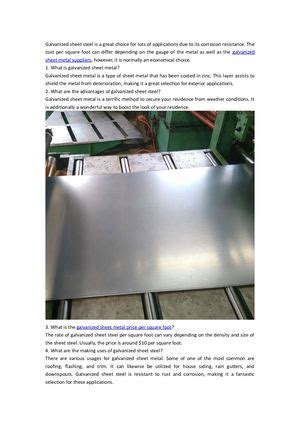 galvanized sheet metal price per square foot|galvanized sheet price per kg.